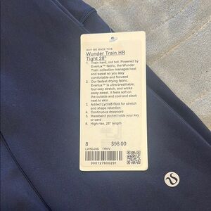 lululemon athletica Wunder Train HR Tight 28" - Navy